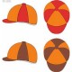 Potah na přilbu pro jezdce-oranžovohnědý