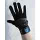 Unisex jezdecké pánské i dámské  rukavice, elastické  v kombinaci s uměloukůží  v černé barvě.