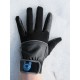 Unisex jezdecké pánské i dámské  rukavice, elastické  v kombinaci s umělou kůží  v černo bílé barvě.