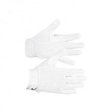 Bavlněné jezdecké rukavice  Horze s protiskluzovou dlaní-bílé -vel. L