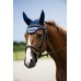Čabraka na uši koně jako ozdoba i ochrana proti mouchám proužkovaná ve fialovo černé barvě a velikosti full