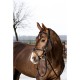 Uzdečka na koně s kombinovaným nánosníkem  v hnědé barvě a velikosti Pony